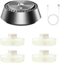Wireless Car Aromatherapy Diffuser – Ultrasonic Nano Mist, 3-Speed Control, Rechargeable Humidifier & Air Freshener, Alloy PC Design (1, Machine + 4 Oil)