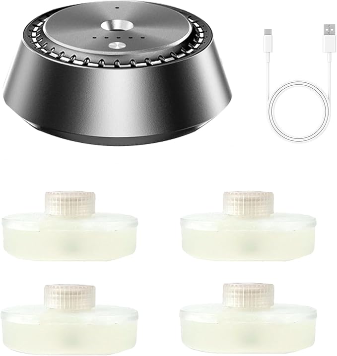 Wireless Car Aromatherapy Diffuser – Ultrasonic Nano Mist, 3-Speed Control, Rechargeable Humidifier & Air Freshener, Alloy PC Design (1, Machine + 4 Oil)