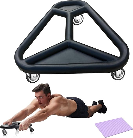 HOTWAVE Ab Roller Wheel for Core Workout – Extra-Wide Ab Exercise Equipment for Abs, Arms & Back – Stable & Quiet Fitness Roller for Home Gym Strength Training – Includes Knee Pad – For Men & Women-FlexoryFit