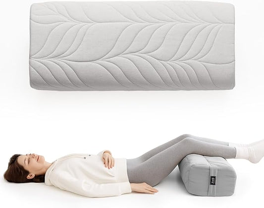 Zonli Yoga Bolster Pillow for Meditation & Restorative Yoga - Rectangular Support Cushion with Removable Cotton Cover & Carry Handle, 26"x11"x7"-FlexoryFit