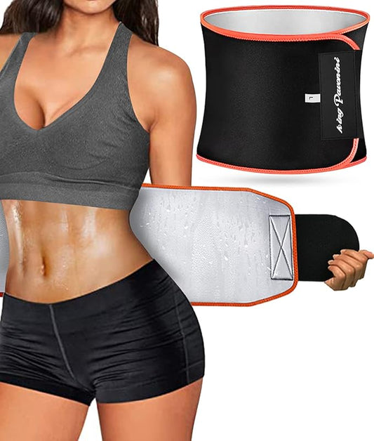 KingPavonini Waist Trimmer for Women & Mens Waist Trainer Sweat Belt Plus Size, Upgraded-FlexoryFit