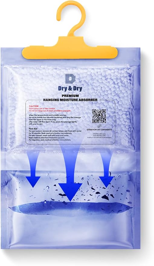 Dry & Dry 9 Packs [Net 14 Oz/Pack] Moisture Absorbers for Home, Basement & Bedroom - Small Dehumidifiers