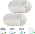 Wonder Creature Cat Water Fountain Filter Replacement, 6/8/12/16/8+4 Pack, Round Carbon Filters for 81oz/2.4L Stainless Steel Top Automatic Pet Fountain (16 Pack)