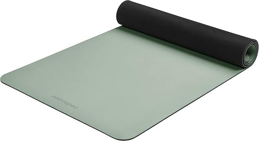 Retrospec Laguna 5mm Yoga Mat - Fitness Mat for Women, Men & Children, Slip-Resistant and Moisture Absorbing Exercise Mat for Home, Pilates, Yoga and Floor Workouts-FlexoryFit