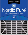 Nordic Pure 20x25x5 (19_3/4 x 24_1/4 x 4_7/8) Air Bear Air Filter Replacement MERV 12 Pleated + Carbon 1 Pack