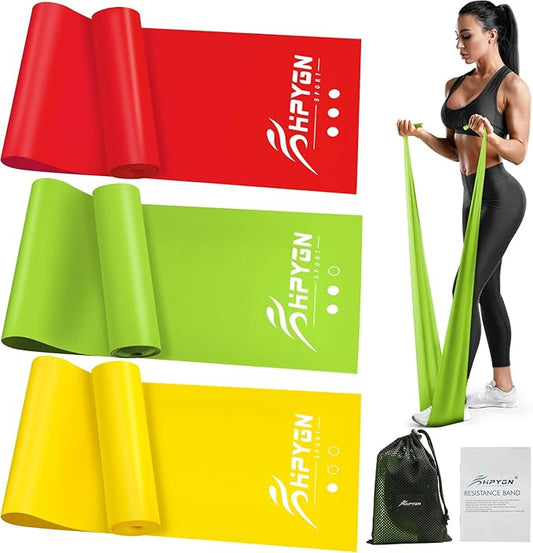 Resistance Bands, Exercise Bands, Physical Therapy Bands for Strength Training, Yoga, Pilates, Stretch Elastic Band with Different Strengths, Workout Bands for Home Gym-FlexoryFit