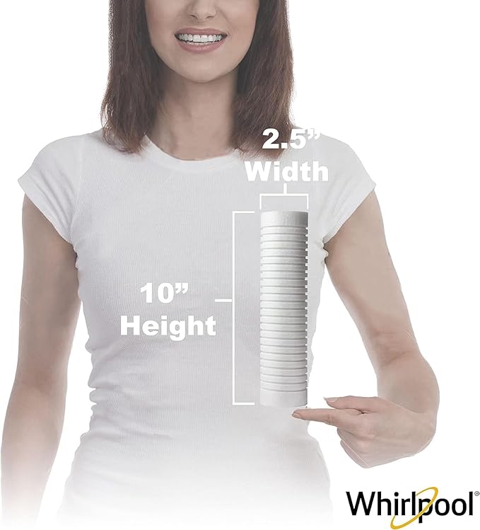Whirlpool Whole House Water Filters WHKF-GD05, Full Case of 24-Packs, NSF Certified 5-Micron Filtration Reduces Sediment, Sand, Soil, Silt & Rust, for standard filter housings