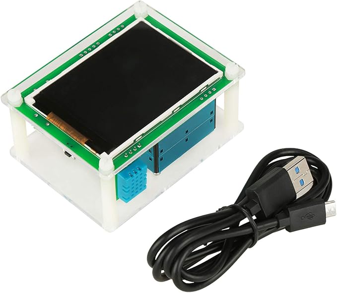 5V Air Quality Monitor, Air Pollution Detector Meter Sensor Tester with 2.8" TFT Screen for Monitoring PM2.5 Temperature Humidity and Air Particulates for Indoor/Outdoor