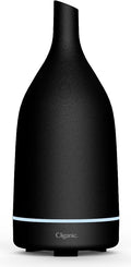 Cliganic Ceramic Aromatherapy Diffuser for Essential Oils (Black) - 7 Color Lights, Cool Mist, Auto Shut Off for Home & Office