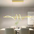 Modern Pendant Lights Fixture, 39in Aluminum LED Ceiling Chandelier with Remote Control Dimmable 3000k-6000K Color Temperature, Island Lighting Lamp for Kitchen, Dining Room
