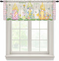 Easter Sheer Valances for Windows 54"x18", Light Filtering Kitchen Curtains by Unknown