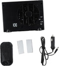 12V Portable Air Conditioner Fan with Water Cooling Tank for Car, Home, Camper, Boat, Travel, Quiet Low Power Air Cooler and Humidifier, Black