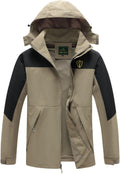 GIISAM Rain Jacket for Men, Mens Waterproof Raincoat Lightweight Rain Jackets Outdoor Rain Coat Windbreaker with Hood