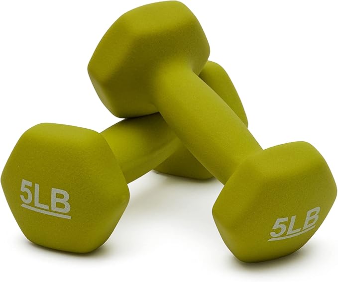 Amazon Basics Neoprene Dumbbell Hand Weights for Exercise and Muscle Toning-FlexoryFit