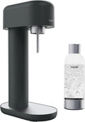 Ruby 2 Sparkling Water Maker - Soda Streaming Machine Silent Carbonated Water Machine Robust Long-Lasting Aluminium Soda Maker 1L Water Bottle Without CO2 Cylinder - Black Silver Soda Machine