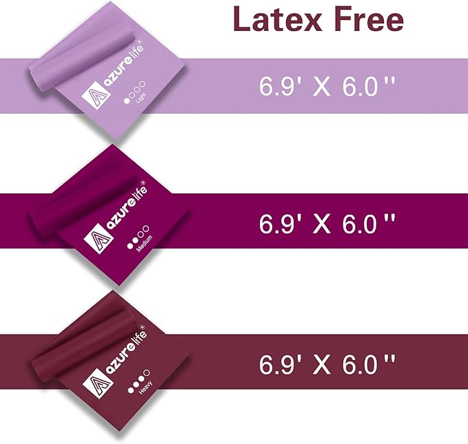 Resistance Bands,Professional Long Non-Latex Elastic Stretch Bands,Exercise Bands for Physical Therapy, Yoga, Pilates, Rehab, at-Home or The Gym Workouts, Strength Training-FlexoryFit