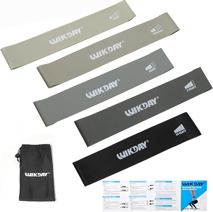 Resistance Bands for Working Out Exercise Loop Bands Workout Bands Set for Men Women Body Stretching, Crossfit Training, Home Workout, Physical Therapy, Booty Legs, Set of 5-FlexoryFit