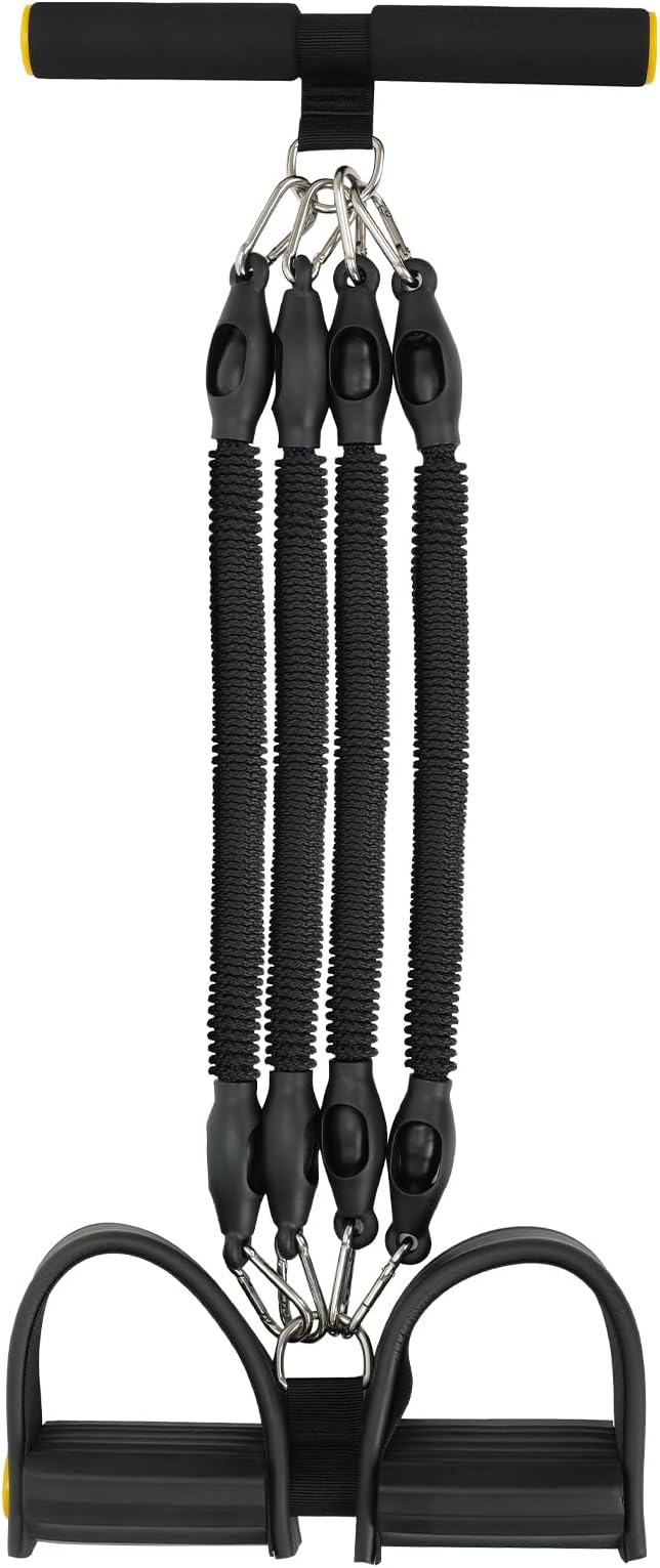 Multifunction Tension Rope, 2 Tubes Stretch Yoga Pedal Tension Strap, Adjustable Resistance, Tension Rope Fitness Equipment-FlexoryFit