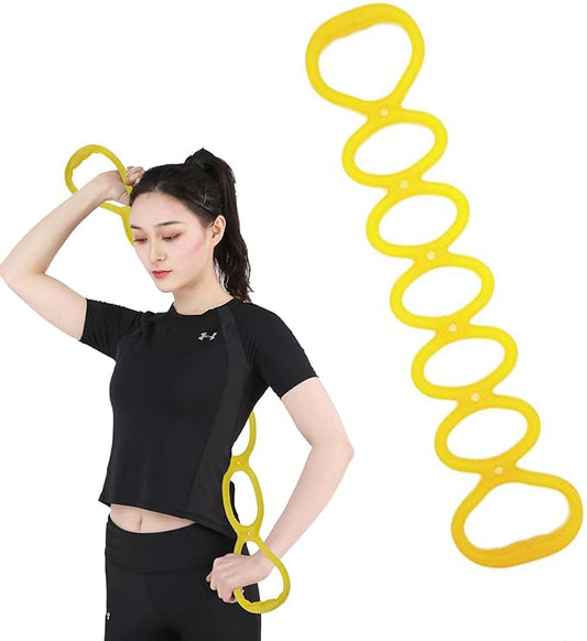 7 Ring Stretch Resistance Exercise Band, BetterJonny Workout Bands Yoga Stretching，Foot, Leg and Arm Exerciser for Home or Fitness Center Workout Walking Exercise-FlexoryFit