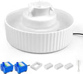 Ceramic Cat Water Fountain, waatoos 2.1L/71oz Cupcake Pet Water Fountain with 3 Carbon Filters and 2 Water Pumps, Automatic Water Dispenser for Cats and Small Dogs (White)