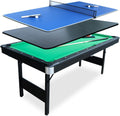Seydrey 6-Foot Portable Foldable Pool Table with All Accessories – Compact Billiards Table for Home, Game Room, Apartment