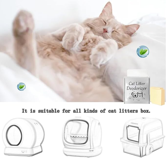 Pet Odor Eliminator for Litter Box litter deodorizer Home Cat Litter Deodorizer Compatible with Most Automatic Litter Boxes Safe litter box odor eliminator Enzyme Formula for Cats & Dog