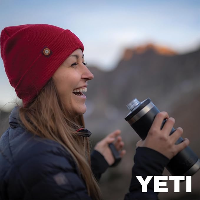 YETI Rambler 18 oz Bottle, Leakproof, Vacuum Insulated, Stainless Steel with Chug Cap, Wetlands Brown