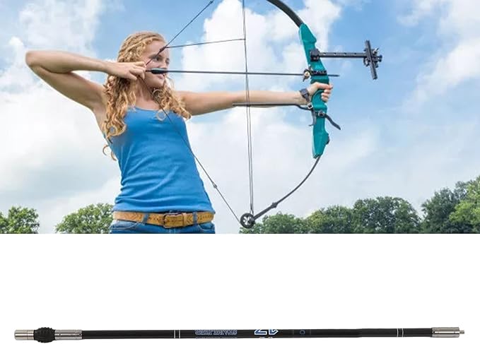 Topyond 30in Archery Bow Stabilizer, Carbon Fiber Stabilizer for Compound Bow, Vibration and Noise Absorption Damping Shock Absorber for Enhanced Balance in Outdoor Competitions