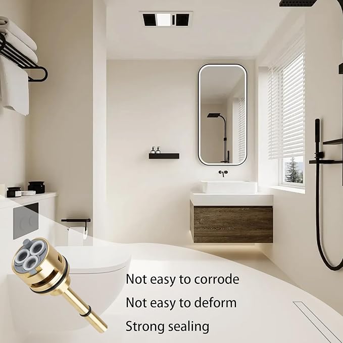 NBPLUS RP51919 6 Setting Diverter Cartridge Compatible with Delta R11000 R22000 Faucet Valve Replacement Trim Kit, 6 Way Shower Diverter Parts, No Leakage Brass