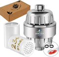 Filtered Shower Head – High Pressure 23 Stage Shower Filter for Hard Water – Removes Chlorine, Heavy Metals & Harmful Substances – Water Softener – Bonus Cartridge Included (Industrial)