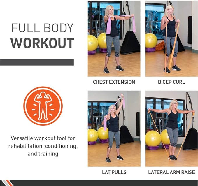 Body Sport Exercise Bands - Resistance Bands in 50 yard Rolls for Fitness, Stretching, or Physical Therapy-FlexoryFit