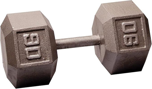 Body-Solid Cast Iron Hexagon Dumbbell, Hand Weights For Men and Women, Weight Dumbbells for Strength Training, Body Building Home Gym Training Gear-FlexoryFit