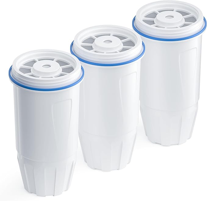 BOGDA 3 Pack Water Filter Replacement Zero, 5-Stage Compatible with Zero Pitcher and Dispenser, Fit for Zero Filter Water Replacement Filters and ZR-001 ZR-017 ZR-004