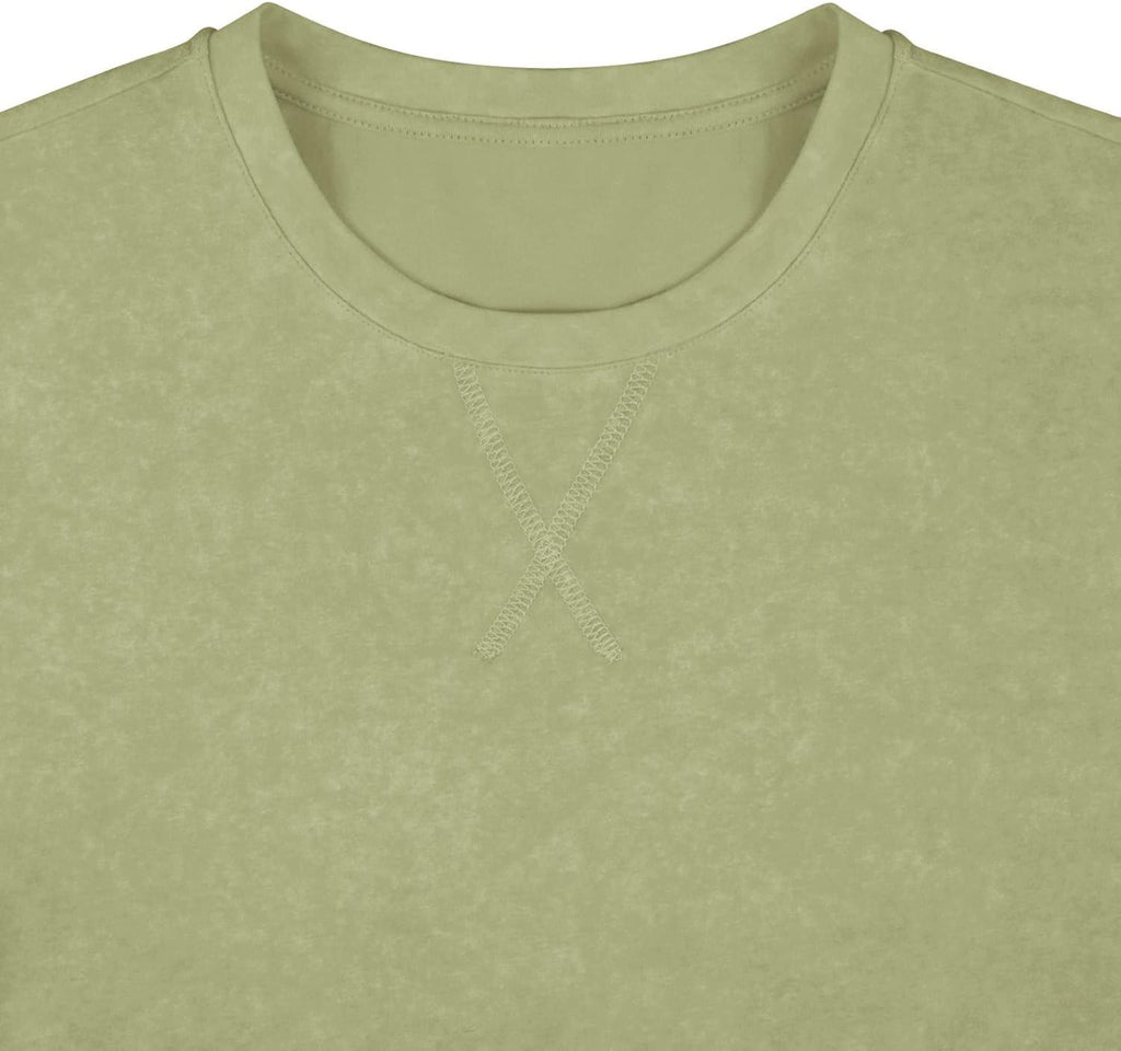 LOGEEYAR Men's Athletic Washed T-Shirts Basic Crew Neck Tees Tops Causal Distressed Cotton T Shirts for Men