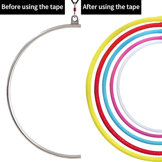 PRIOR FITNESS Premium Lyra Hoop Tape, Aerial Lyra Hoop Anti Skid Tape, 16.4ft/5m Aerial Hoop Lyra Tape Non-Slip Grip Tapes Yoga Rig Tape for Exercises Gymnastics Acrobatics Kinesiology-FlexoryFit