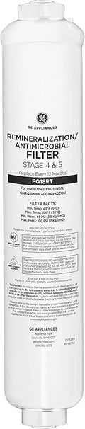 GE Reverse Osmosis Under Sink Remineralization & Replacement Filter, Fits GE GXRV40TBN, GXRQ18NBN, GNRQ18NBN Filtration Systems, Replace Every 12 Months, FQ18RT