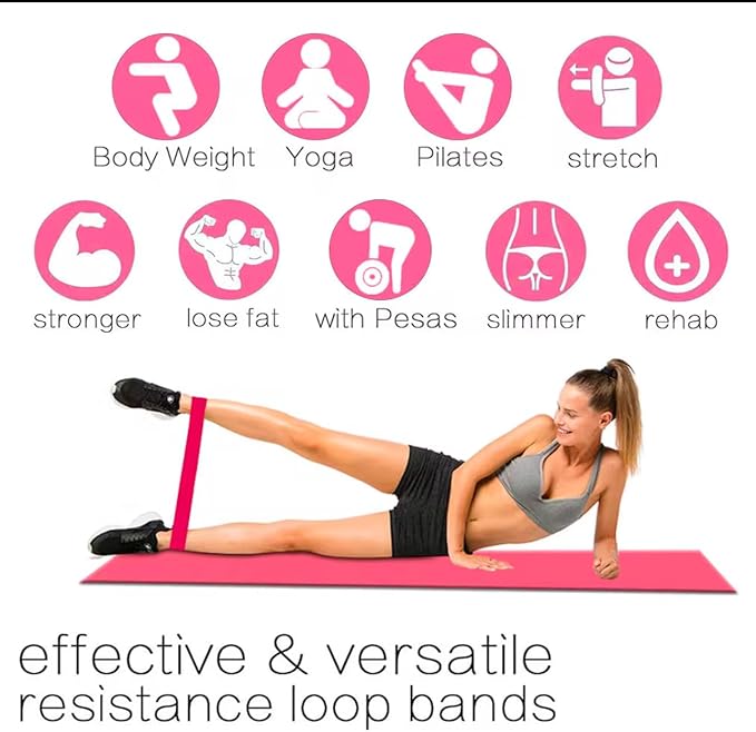 Resistance Bands Set for Women & Men – 5 Levels Latex Exercise Bands for Workout, Fitness, Home Gym, Yoga & Physical Therapy-FlexoryFit