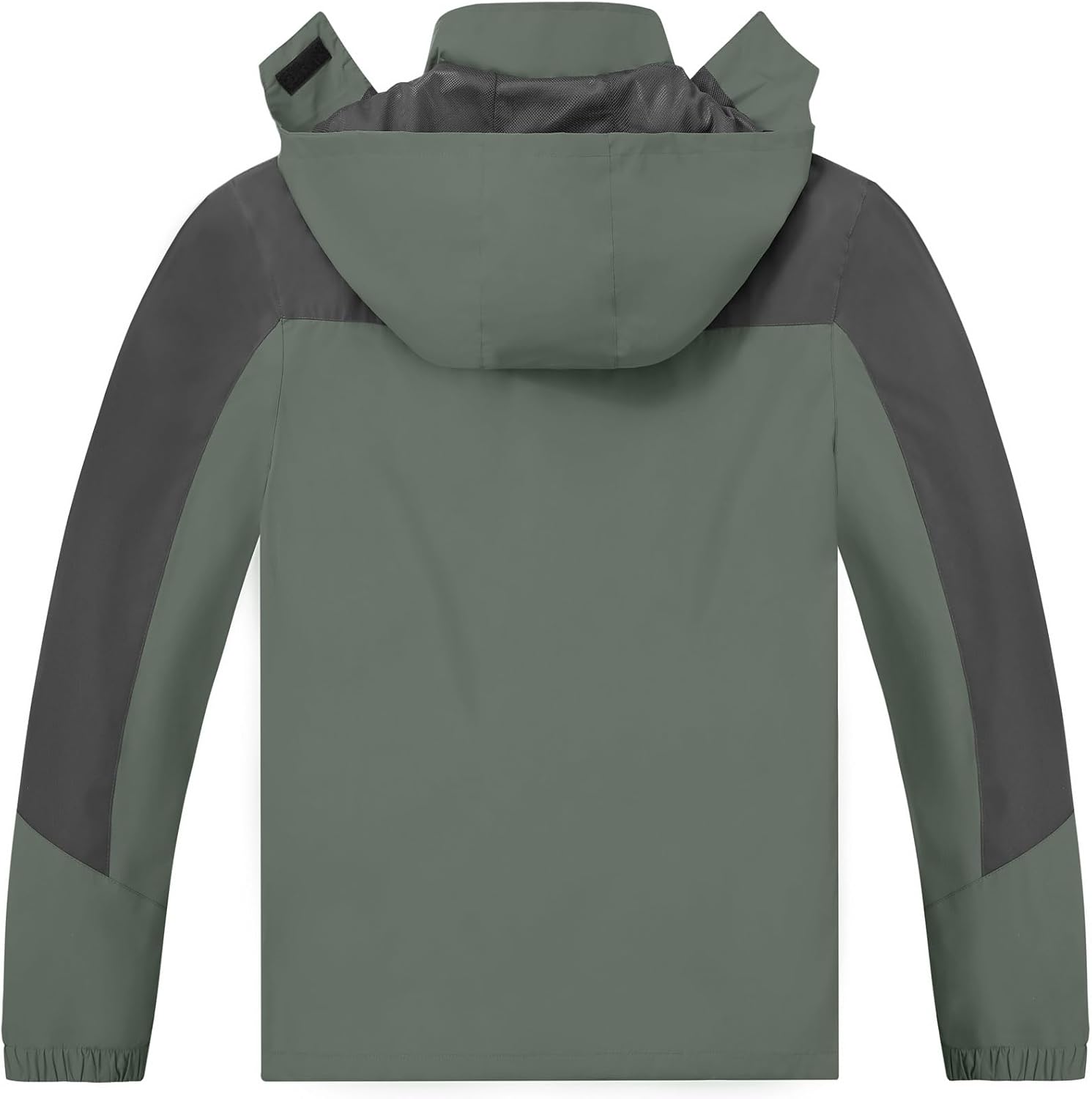 TEZO Mens Rain Jacket Waterproof with Hooded Hiking Coat Lightweight Windbreaker