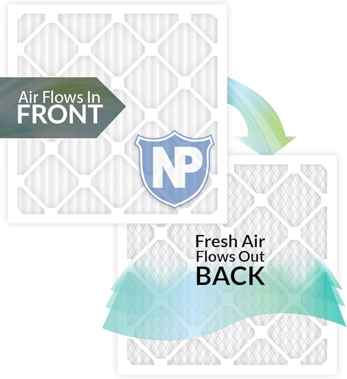 Nordic Pure 24x30x1 (23 1/2 x 29 1/2 x 3/4) Pleated MERV 8 Air Filters 6 Pack