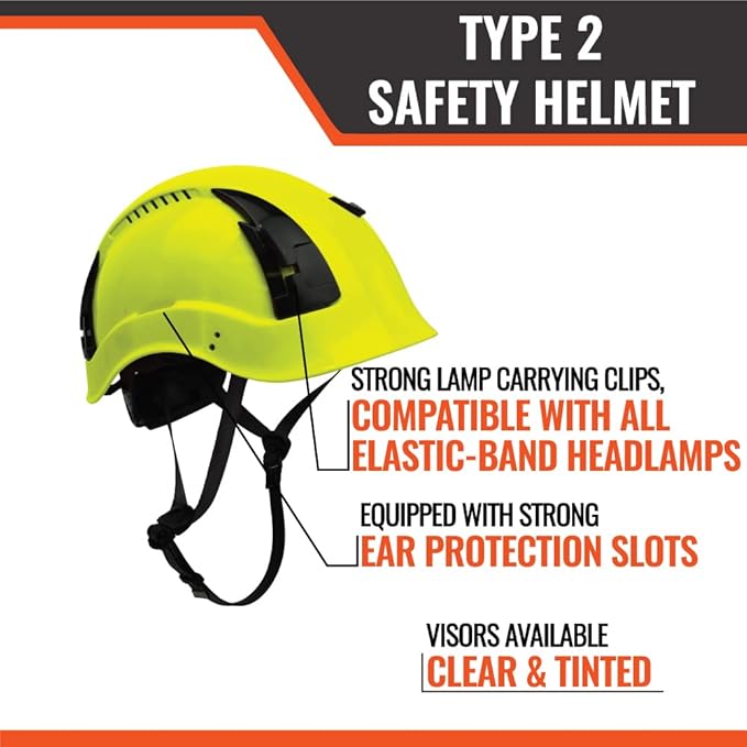 Malta Dynamics APEX Type 2 Safety Helmet – OSHA and ANSI Z89.1 Compliant Safety Hard Hats for Construction Workers and Vented Helmet for Head Protection