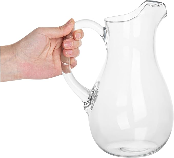 Bev Tek 57 Ounce Water Pitchers, 6 Heavy-Duty Water Jugs - Dishwashable, Shatterproof, Clear Polycarbonate Beverage Serveware, For All Kinds Of Beverages - Restaurantware