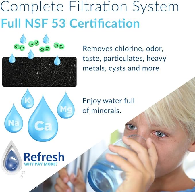 Refresh NSF-53 Replacement Refrigerator Filter for Samsung Aqua-Pure Plus DA29-00003G, DA29-00003A, DA2900002B, DA2900003, DA2900003F, DA290002, HAFCU1, HAFIN2 and Waterdrop WD-DA-29-00003G (2 Pack)
