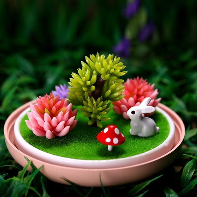 Micro Landscape Humidifier with Changing Led Light,Adjustable Mist Mode, Waterless Auto Shut-off,for Bedroom,Office,Car (green)