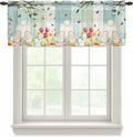 Easter Sheer Valances for Windows 54"x18", Light Filtering Kitchen Curtains by Unknown