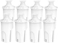 Replacement Filters for All Brita® Pitchers and Dispensers, Fits Brita® Classic OB03, Mavea® 107007, and More, NSF/ANSI 42 Certified, Last Up to 2 Months or 40 Gallons (Pack of 8)