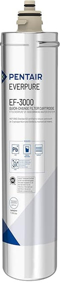 Pentair Everpure EF-3000 Quick-Change Filter Cartridge, EV985750, For Use in Everpure EF-3000 Full Flow Drinking Water System, 3,000 Gallon Capacity, 0.5 Micron