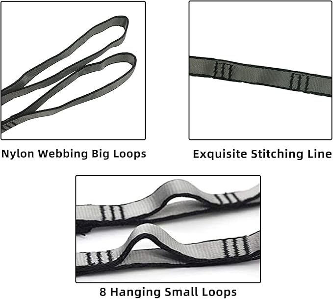 PRIOR FITNESS 2pcs Nylon Daisy Chain Straps for Aerial Yoga Hammock Swing Adjustable Aerial Silk Extender Strap Rope Anti-Gravity Yoga Extend Belts-FlexoryFit