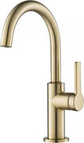 Kraus Oletto Single Handle Kitchen Bar Faucet in Spot Free Antique Champagne Bronze, Kitchen Sink Faucets, KPF-2822SFACB