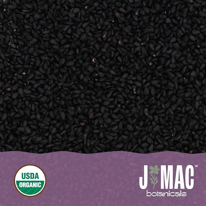 J Mac Botanicals, Organic Nigella Seeds (1 Pound), USDA Certified, black cumin seed, Nigella Sativa, Kalonji Seeds-FlexoryFit