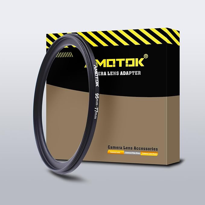 95mm Lens to 77mm Camera Lens Adapter, 95mm to 77mm Filter Step-Down Ring by AMOTOK
